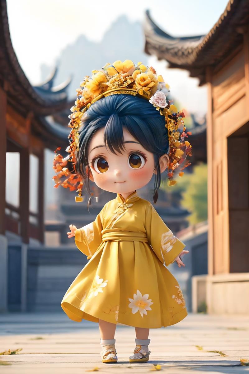 406352-3393395533-Xunpu,masterpiece, high quality,1girl,xunpu, chinese clothes, yellow dress, flower print, hair flower_blue,danceing, full body,a.png